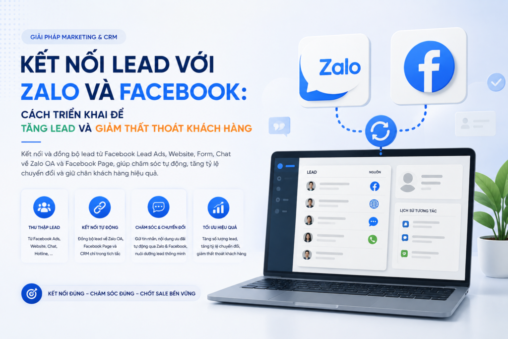 Vì sao Kết nối lead với Zalo va Facebook giúp đội sales xử lý khách hàng hiệu quả hơn?